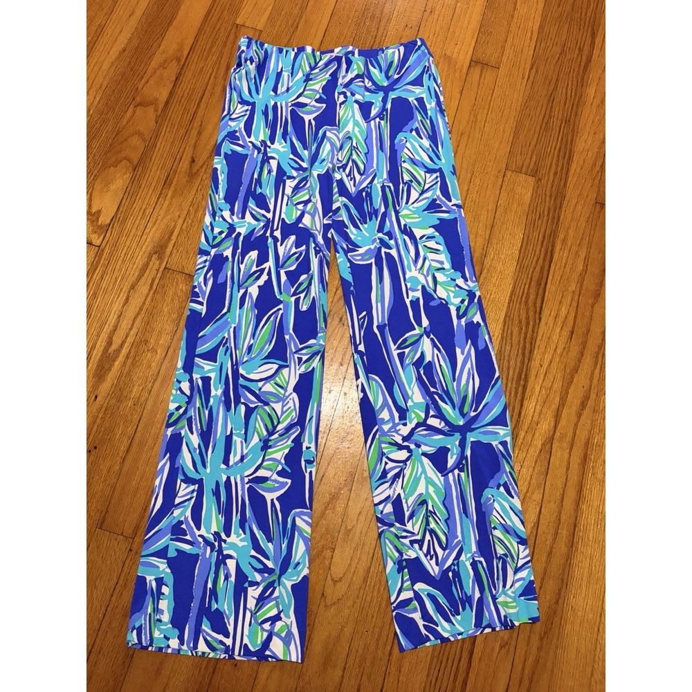 Lilly Pulitzer Georgia May Palazzo Pants Colorful Vacation Resort Size Small